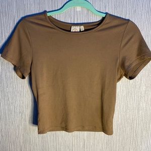 Light Brown Flurry Crop Top